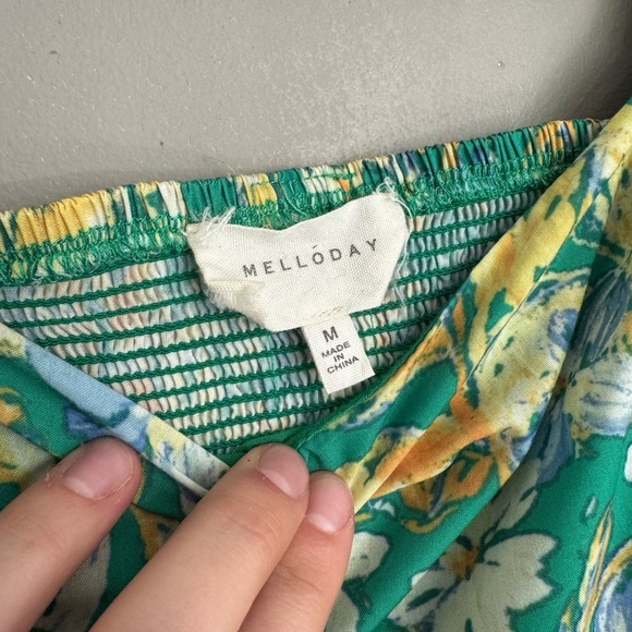 MELLODAY Floral Puff Sleeve MIDI dress - Picture 5 of 8